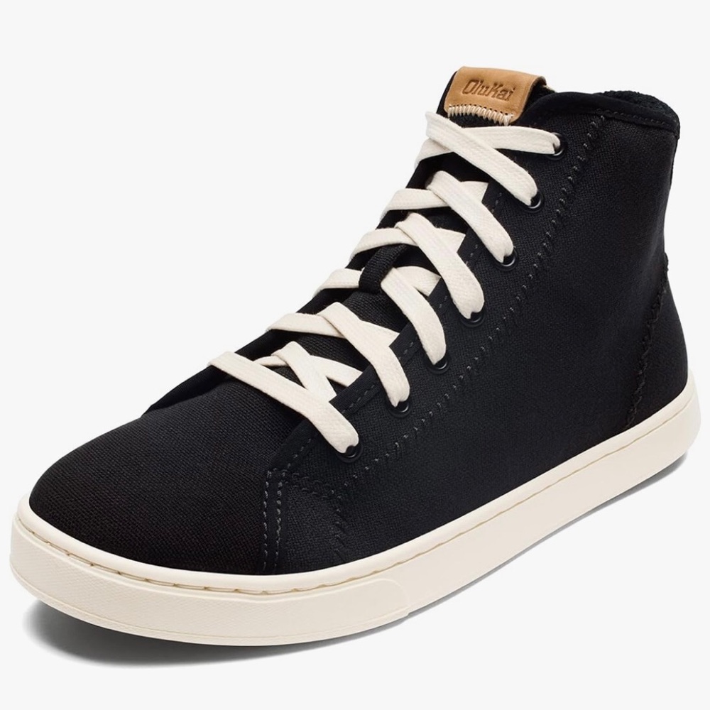 OLUKAI Pilahi Women's High Top Sneaker Black 10. New with tags in Box